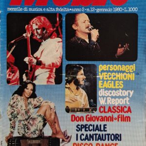 MENSILE MUSIC | N° 12- GENNAIO 1980 ( rock al femminile USA, Blues, cantautori italiani, Jazz italiano, articolo 4 pagine, sulla Disco rock Dance, etc. )