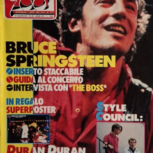 SETTIMANALE CIAO 2001 | ANNO 1985 / N° 25- 21 GIUGNO 1985 ( cont. 2 Poster + grande inserto staccabile B. Springsteen, Paul Weller, & Mick Talbot, Dead Or Alive, tantissimi articoli e notizie varie, etc. )