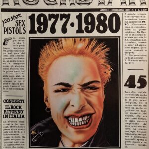 MENSILE ROCKSTAR | ROCKSTAR- N° 3 ( DICEMBRE 1980 ) cont. MAX Poster SEX PISTOLS-discografia e notizie varie, Back Wave, New Wave, Devo, rubrica D.J. classifiche radio e discoteche, LP novita', etc. )