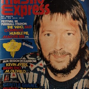 MUSIK EXPRESS | MENSILE IN LINGUA TEDESCA- N° 8 AGOSTO 1974 ( condizioni- front Cover VG+ Back VG, articoli su: Sparks, Gentle Giant, The WHO, mini poster Sweet, Queen, Jimi Hendrix story, etc. )