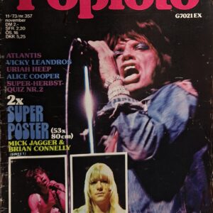 POP FOTO | MENSILE IN TEDESCO- N° 357- NOVEMBRE 1973 ( NO Poster ) Atlantis, mini Poster Alice Cooper, Birth Control, Uriah Heep, Roger Daltrey, Rock-Festival, Mango Jerry, etc. )