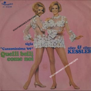 sigla TV "CANZONISSIMA 1969 " QUELLI BELLI COME NOI / LA SVEGLIA DEL CUORE