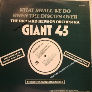 WHAT SHALL WE DO WHEN THE DISCO'S OVER ? - 8: 07 min.