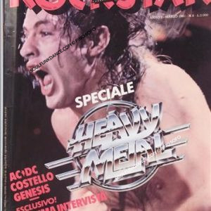 MENSILE ROCKSTAR | ROCKSTAR - NÂ° 6 ( MARZO 81 ) - cont. MAX POSTER COLOR , ELVIS COSTELLO, con discografia, biografia, etc.