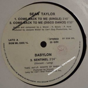 COME BACK TO ME / SENTINEL / CUCCIOLO ( pop disco ) /ARCOBALENO