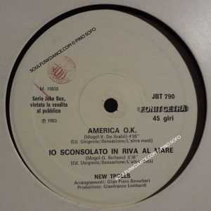AMERICA O.K. / IO SCONSOLATO IN RIVA AL MARE / VITA GIALLA / NIENTE