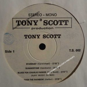 MASTERPIECE OF JAZZ- TONY SCOTT/ ROMANO MUSSOLINI )